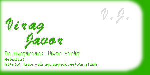 virag javor business card